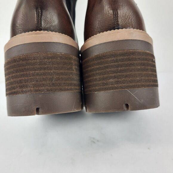 BOC By Born Women's Monika Stacked Heel Moto Boots Brown size 6M - Picture 6 of 14